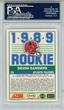 Deion Sanders Autographed/Signed 1989 Score #246 Trading Card PSA Slab 43757