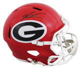 Georgia Jalen Carter Signed Full Size Speed Rep Helmet W/ Case JSA Witnessed