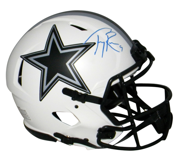 TONY ROMO AUTOGRAPHED DALLAS COWBOYS LUNAR AUTHENTIC SPEED HELMET BECKETT