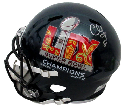 C.J. Gardner-Johnson Signed Full Size Replica SB LIX Champs Helmet Eagles BAS