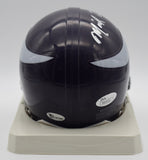 Mick Tingelhoff HOF Vikings Signed/Inscribed Mini Football Helmet JSA 212268