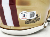 FRED WARNER AUTOGRAPHED 49ERS GOLD SPEED MINI HELMET BECKETT WITNESS 223761