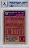 Warren Moon Autographed 1985 Topps #251 (Grade 10) Slabbed BAS 39894