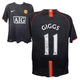 Ryan Giggs Signed Manchester Utd Away Soccer Jersey #11 with Beckett Witness