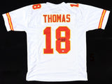 Emmitt Thomas Signed Kansas City Chiefs White Jersey "HOF 08" (PSA) All Pro D.B.