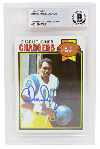 Charlie Joiner Autographed Chargers 1979 Topps Card #419 - (Beckett)