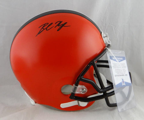 Baker Mayfield Autographed Cleveland Browns Full Size Helmet- Beckett Auth