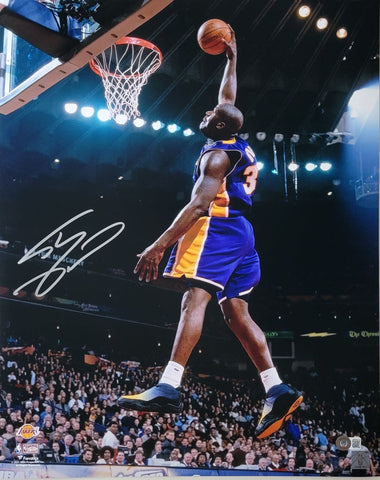 Shaquille O'Neal Autographed Los Angeles Lakers 16x20 Photo Beckett Witnessed