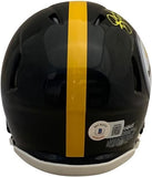 Troy Polamalu Autographed Pittsburgh Steelers Football Mini Helmet Beckett