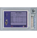 Ray Lewis Autographed 2004 Fleer Platinum #76 Slabbed Trading Card Beckett 50022