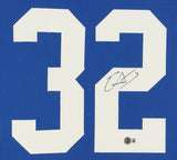 Edgerrin James Signed Indianapolis Colts 38"x 43" Framed Jersey (Beckett) R.B.