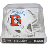 Javonte Williams Signed Denver Broncos 23 Alternate Mini Helmet Beckett 40948
