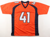 Drew Sanders Signed Denver Broncos Jersey (Beckett) 2023 3rd Rnd Pck/ Linebacker