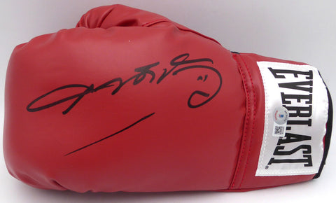 Sugar Ray Leonard Autographed Red Everlast Boxing Glove LH Beckett QR #1A253436