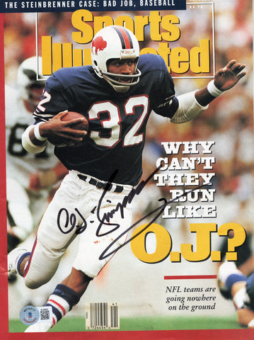 O.J. Simpson Autographed Buffalo Bills Sports Illustrated 10/8/90/Beckett