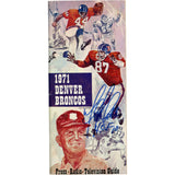 Floyd Little Autographed Denver Broncos 1971 Media Guide HOF Beckett 55143