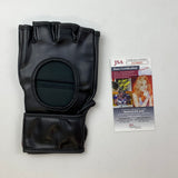 Autographed/Signed Dustin Poirier The Diamond Black UFC MMA Glove Beckett COA