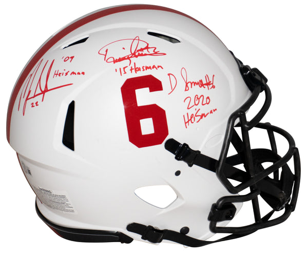 alabama football helmet number 15 DERRICK HENRY MARK INGRAM DEVONTA SMITH SIGNED ALABAMA LUNAR AUTHENTIC – Super Sports Center