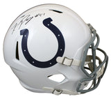 Colts Kwity Paye Authentic Signed Full Size Speed Rep Helmet w/ Case BAS Wit