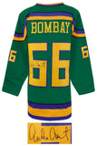 Emilio Estevez Signed Green Custom Hockey Jersey - (SCHWARTZ COA)