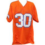 Terrell Davis Autographed Pro Style Sz XL Orange Jersey HOF Beckett 54622