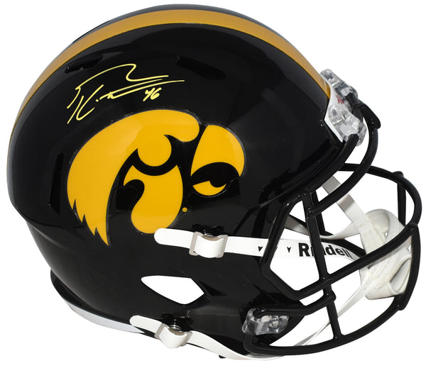GEORGE KITTLE AUTOGRAPHED IOWA HAWKEYES FULL SIZE SPEED HELMET BECKETT