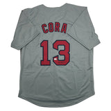 Autographed/Signed Alex Cora Boston Grey Baseball Jersey JSA COA