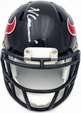 NICO COLLINS AUTOGRAPHED TEXANS BLUE SPEED MINI HELMET BECKETT WITNESS 224753