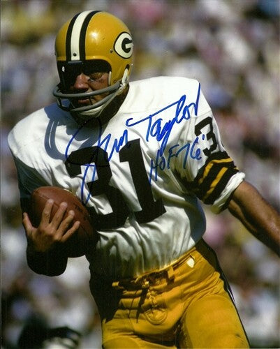 Packers JIM TAYLOR Signed 11X14 Photo #1 AUTO - HOF '76 - SB I Champ - MVP 1962