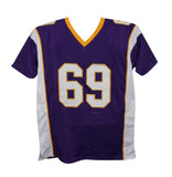 Jared Allen Autographed/Signed Pro Style Purple XL Jersey Beckett 37661