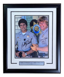 Erik Estrada Larry Wilcox Dual Signed Framed 11x14 CHIPS Photo BAS