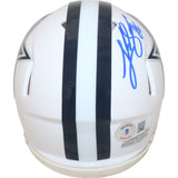 Luke Schoonmaker Signed Dallas Cowboys 22 Alt Mini Helmet Beckett 43114