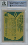 Michael Irvin Autographed 1989 Topps #383 Rookie Card Beckett 10 Slab 38645