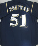 Brewers TREVOR HOFFMAN Signed Custom Navy Replica Jersey AUTO - HOF - JSA