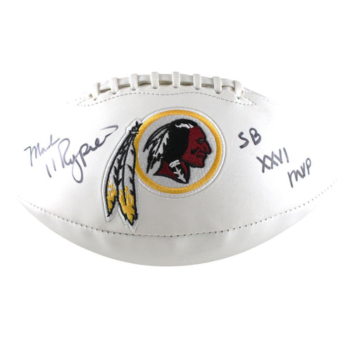 Mark Rypien Autographed Washington Redskins Logo Football SB MVP Beckett W 51821