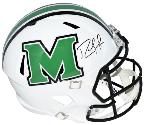 RANDY MOSS SIGNED MARSHALL THUNDERING HERD FULL SIZE SPEED HELMET BECKETT
