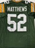CLAY MATTHEWS Signed Replica Green Jersey - Green Bay Packers - BAS