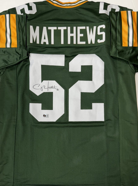 CLAY MATTHEWS Signed Replica Green Jersey - Green Bay Packers - BAS