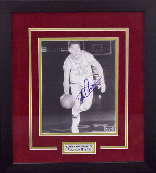 DAVE COWENS AUTOGRAPHED FLORIDA STATE SEMINOLES FRAMED 8x10 PHOTO COA