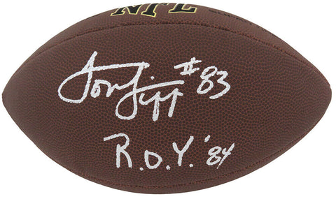 Louis Lipps Signed Wilson Super Grip Full Size NFL Football w/ROY'84 - (SS COA)