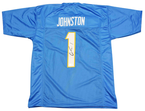 QUENTIN JOHNSTON AUTOGRAPHED LOS ANGELES CHARGERS #1 POWDER BLUE JERSEY BECKETT