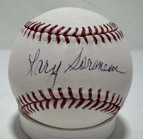 LARY SORENSON Signed Official MLB Baseball AUTO - Milwaukee Brewers MLB