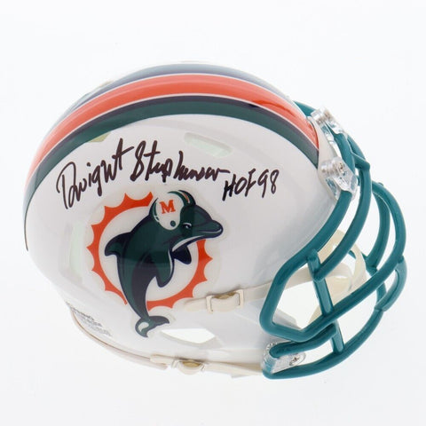 Dwight Stephenson Signed Miami Dolphins Mini Helmet (Prova) Hall of Fame 1998