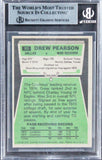 Cowboys Drew Pearson "HOF 21" Authentic Signed 1975 Topps #65 Card BAS Slabbed 1