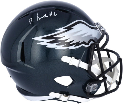 DeVonta Smith Philadelphia Eagles Autographed Riddell Speed Replica Helmet