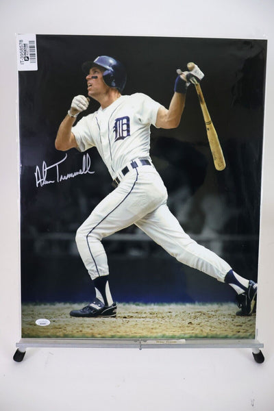 Alan Trammel Detroit Tigers Autographed 16x20 Photo JSA COA