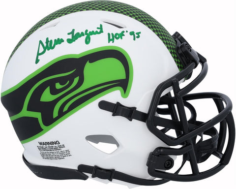 Signed Steve Largent Seahawks Mini Helmet