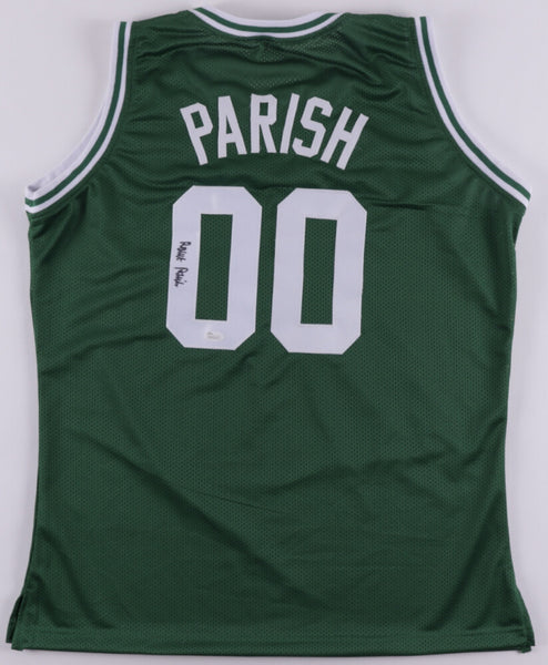Robert Parish Signed Boston Celtics Jersey (JSA QR Card) 4xNBA Champion