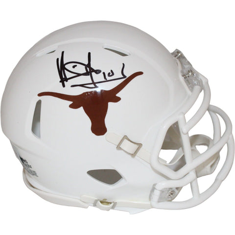 Vince Young Autographed Texas Longhorns Mini Helmet Beckett 42294
