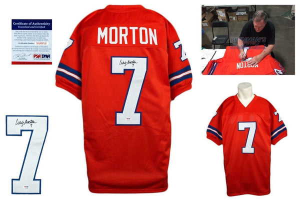 Craig Morton SIGNED Jersey - PSA/DNA - Denver Broncos Autographed - Orange